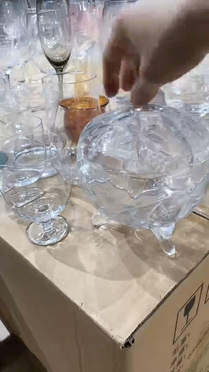 【闪购商品】水晶玻璃1只带盖子糖缸