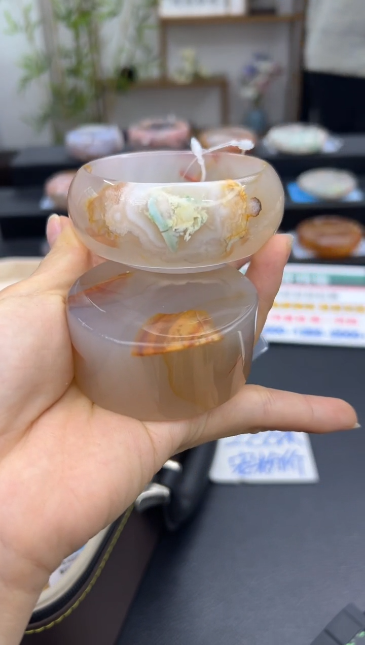 【闪购商品】石英质玉手镯未镶嵌1502A59(圈赠送镯心)