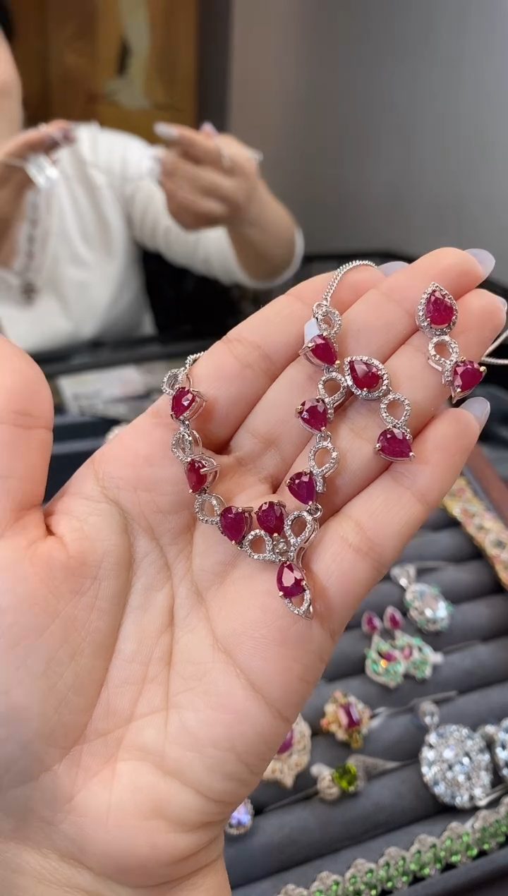 套链未镶嵌红宝石天然红宝石套链