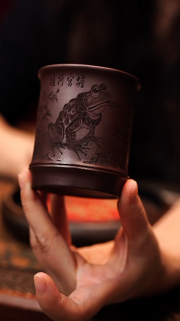 茶杯紫砂宜兴原矿紫砂 全手工制作 