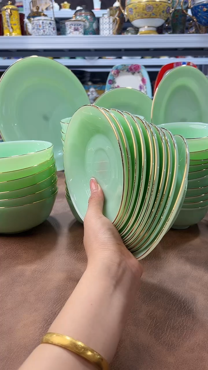 玉瓷6英寸骨碟10只
