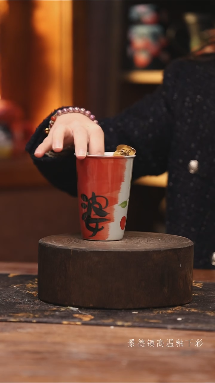 陶瓷景德镇高温釉下手绘陶瓷@L548@