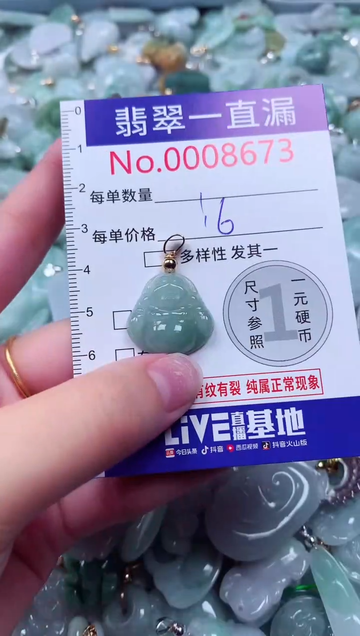 吊坠(不含链)未镶嵌翡翠8673