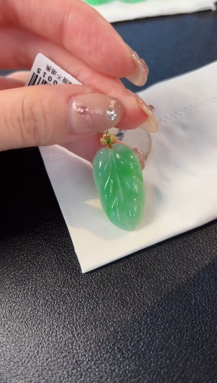 【闪购商品】翡翠颈饰18K金镶嵌缅料A货/支持复检/一件