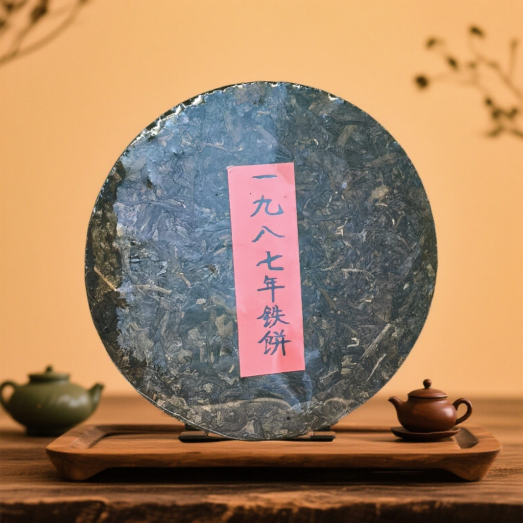 一九八七年铁饼古董 普洱生茶 357g/饼【老金的茶】S1
