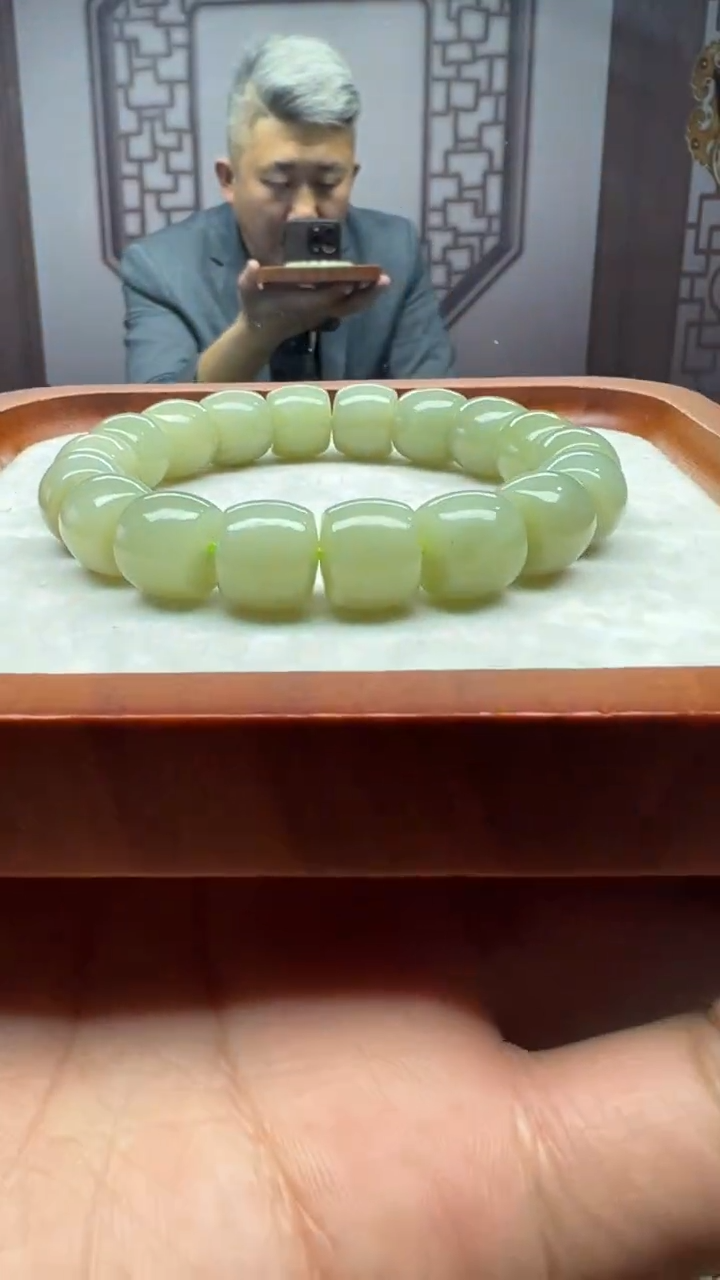 【闪购商品】和田玉手串未镶嵌且末蓝直切卡13多样性拍一发一