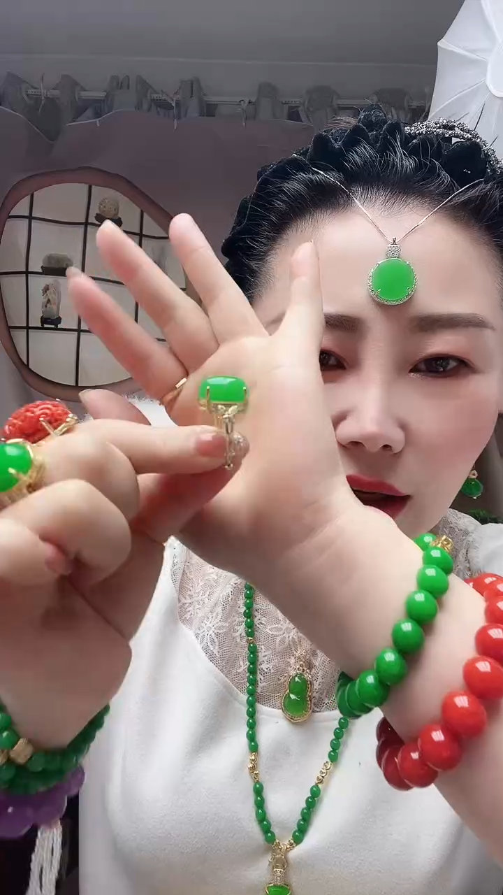 【闪购商品】翡翠戒指14K金镶嵌D10号