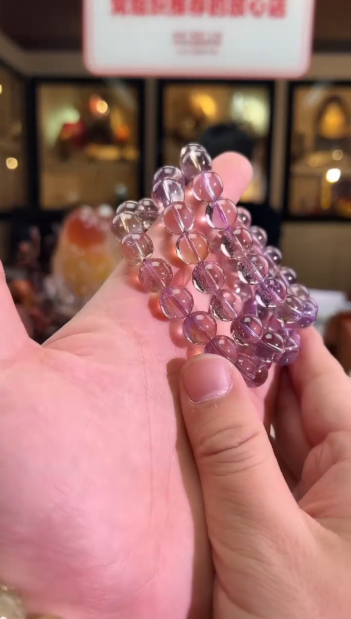 未镶嵌手链水晶11mm+巴西紫黄（多样性发一）