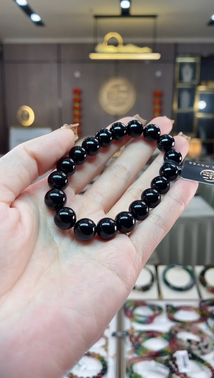 【闪购商品】碧玺单圈手串10mm+未镶嵌一物一证dan