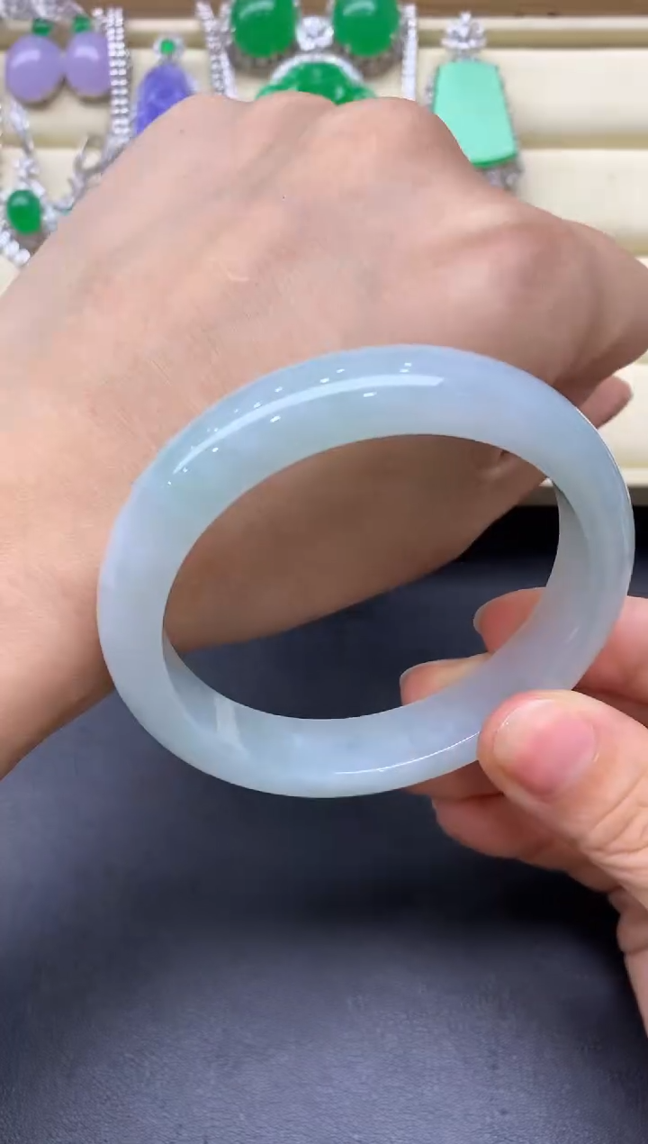 翡翠手镯18K金镶嵌459-中国好珍宝