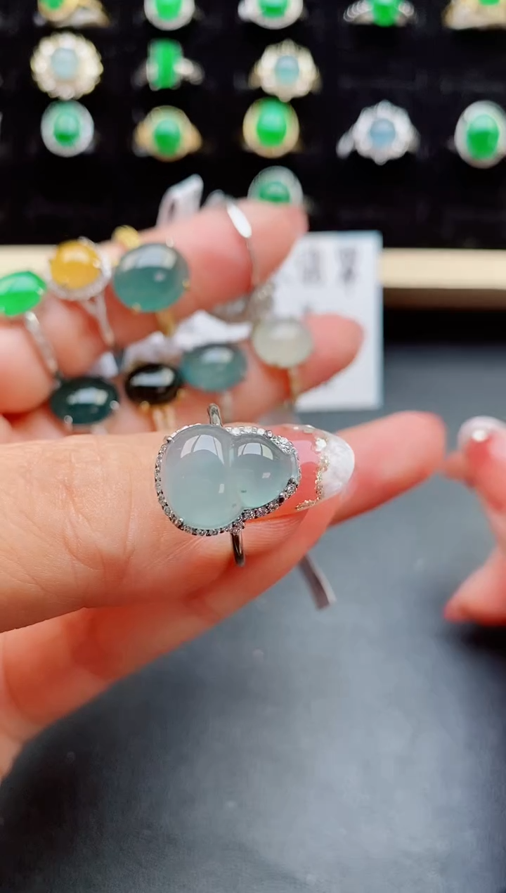 【闪购商品】翡翠戒指银S925镶嵌508050