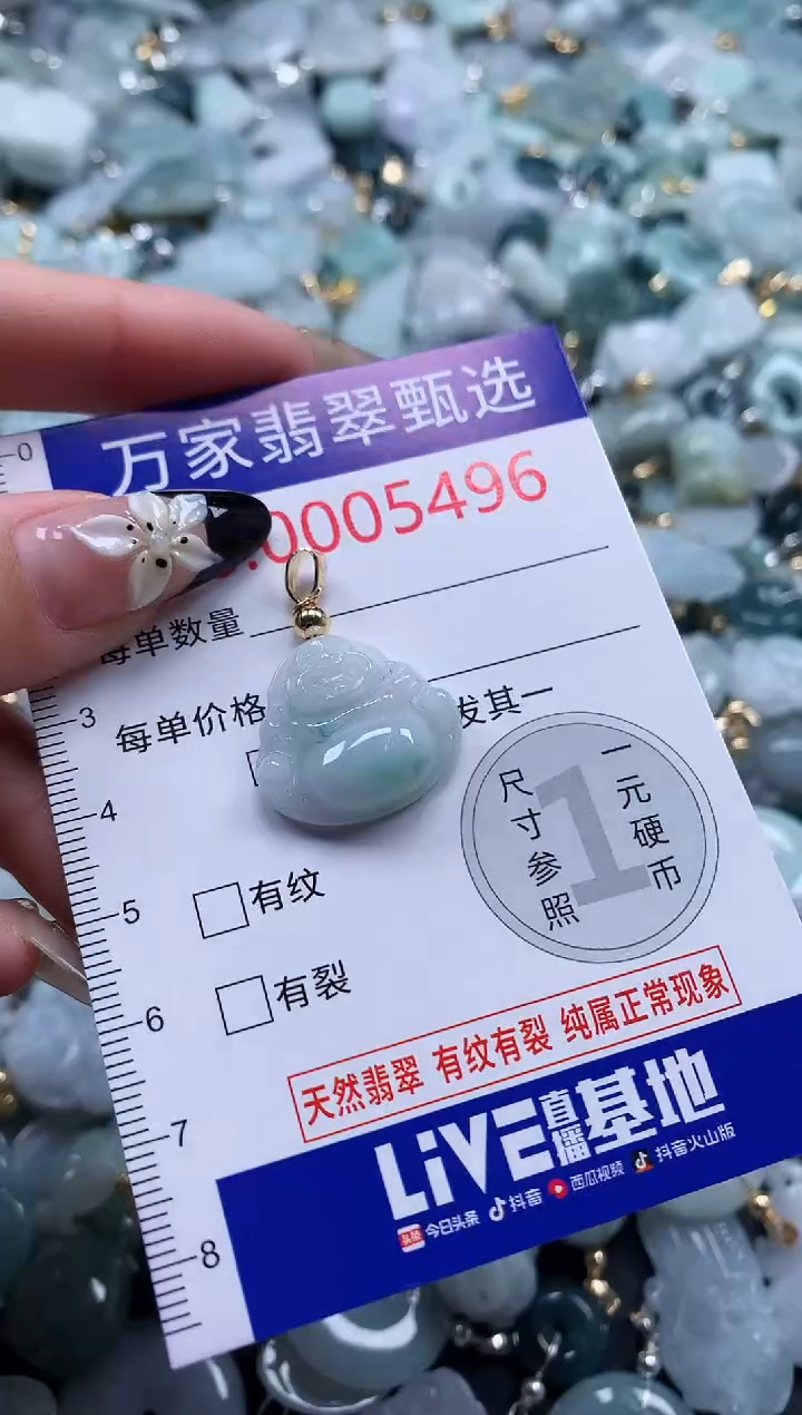 翡翠未镶嵌颈饰5496