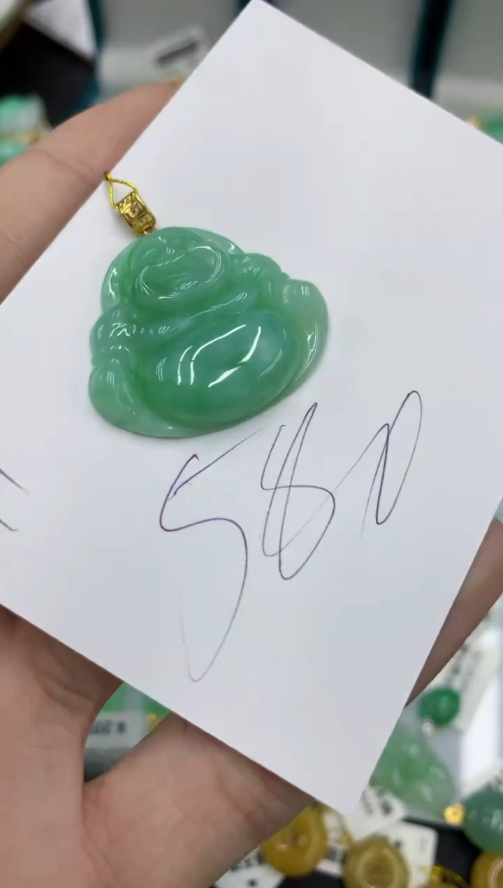 【闪购商品】翡翠颈饰18K金镶嵌号链接111111