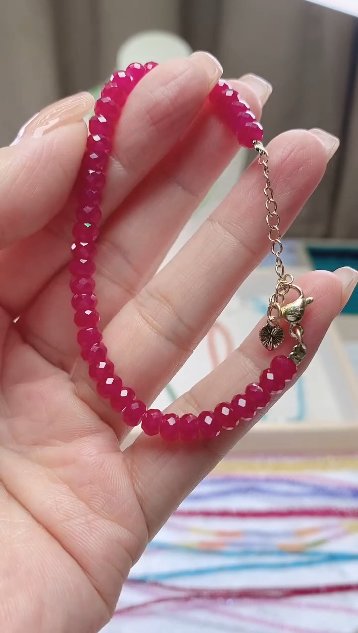 【闪购商品】红宝石手链14K金镶嵌诗颜珠宝甄选SYZB61