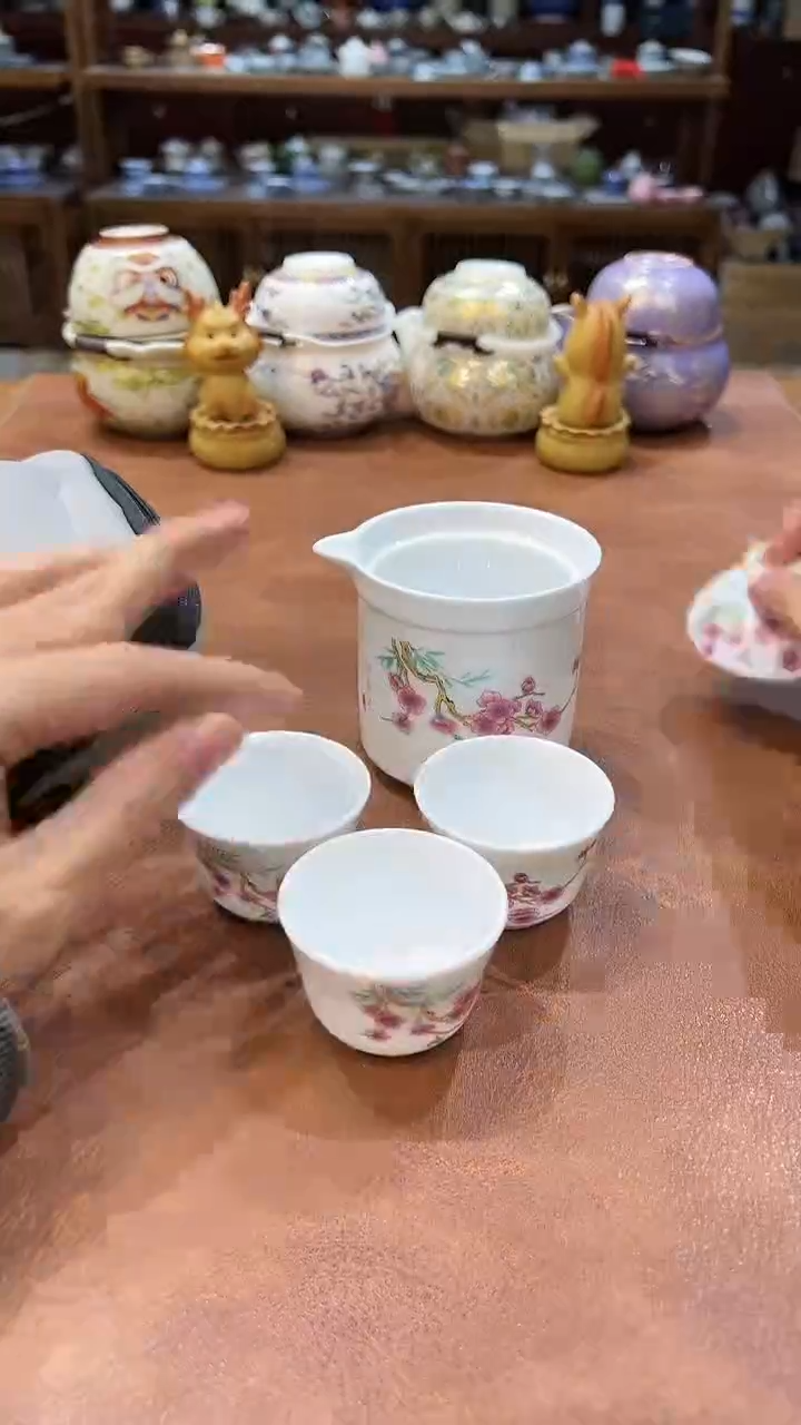 真的很便宜会开片的旅行茶具