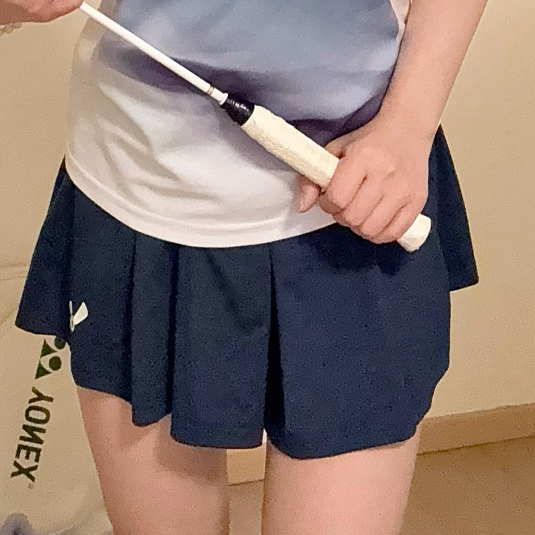 BGOVS韩国2025春夏新品羽毛球服女士速干吸汗撞色裙打底运动短裙