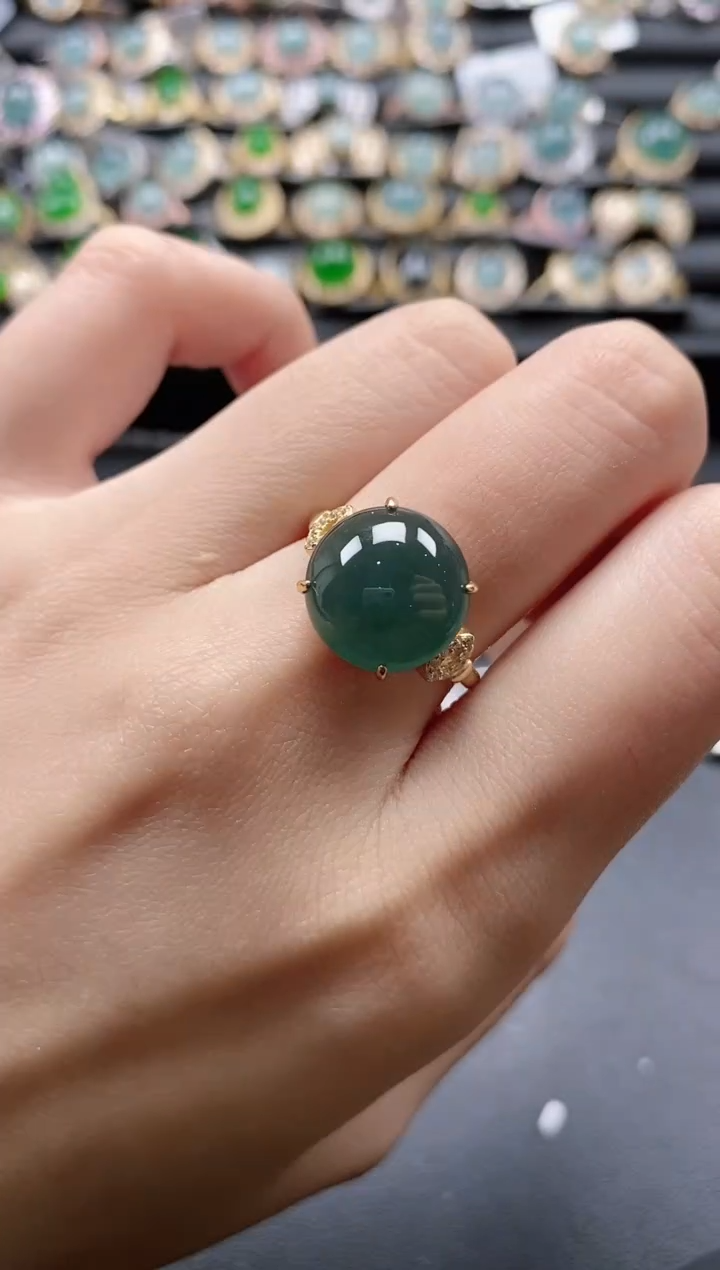 【闪购商品】翡翠戒指银S925镶嵌51511