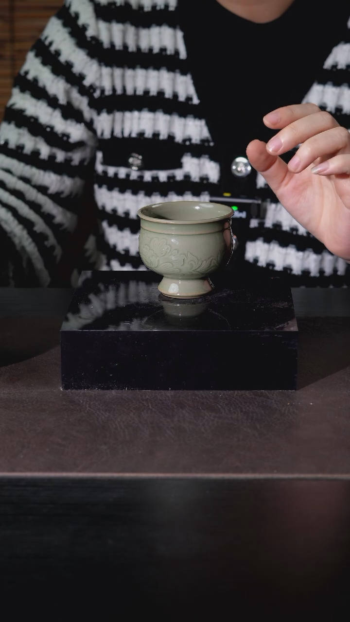 【闪购商品】其他牡丹纹饰高足主人杯