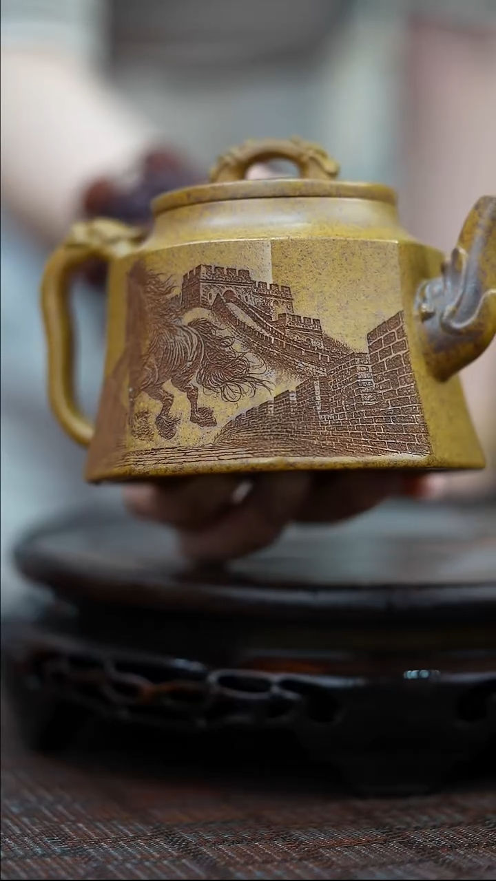 茶壶紫砂宜兴紫砂岁颐传砂原矿全手1