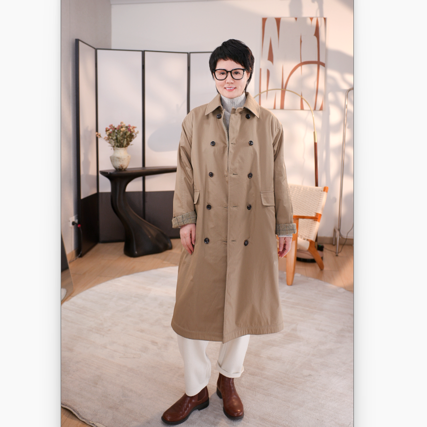 【子溪说衣】 双面穿宽松长款外套DGPP-wt410