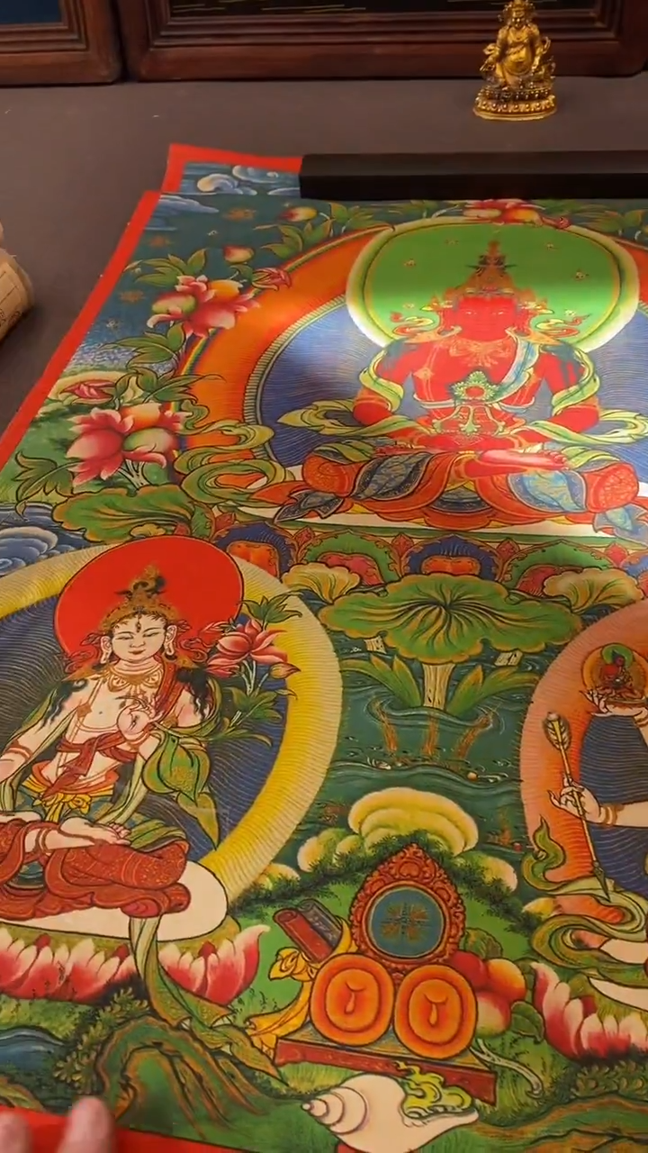 卷轴画王姬藏传唐卡艺术品