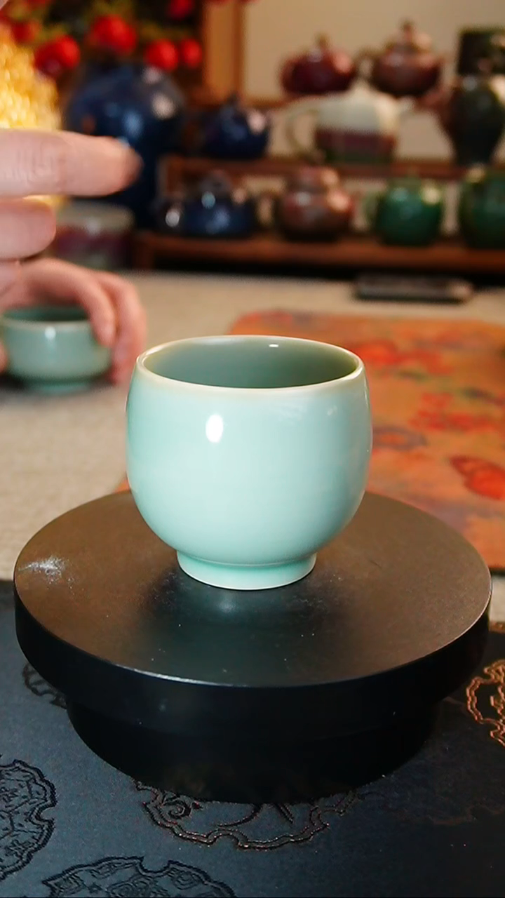 【闪购商品】瓷片424  汝瓷青绿罗汉杯