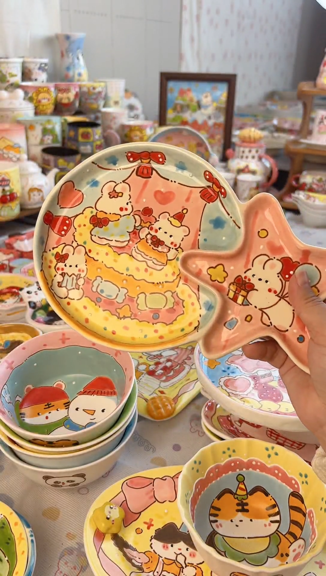 摆件陶薄*预售景德镇陶瓷手绘微瑕