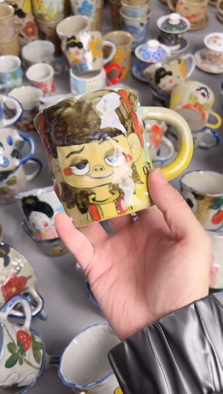 【闪购商品】瓷片手绘高温釉下彩陶瓷