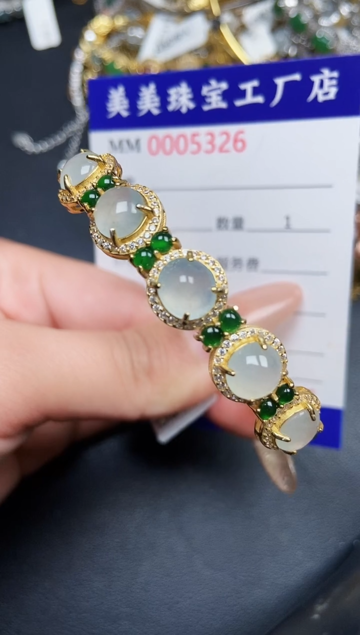 【闪购商品】翡翠颈饰银S925镶嵌5326