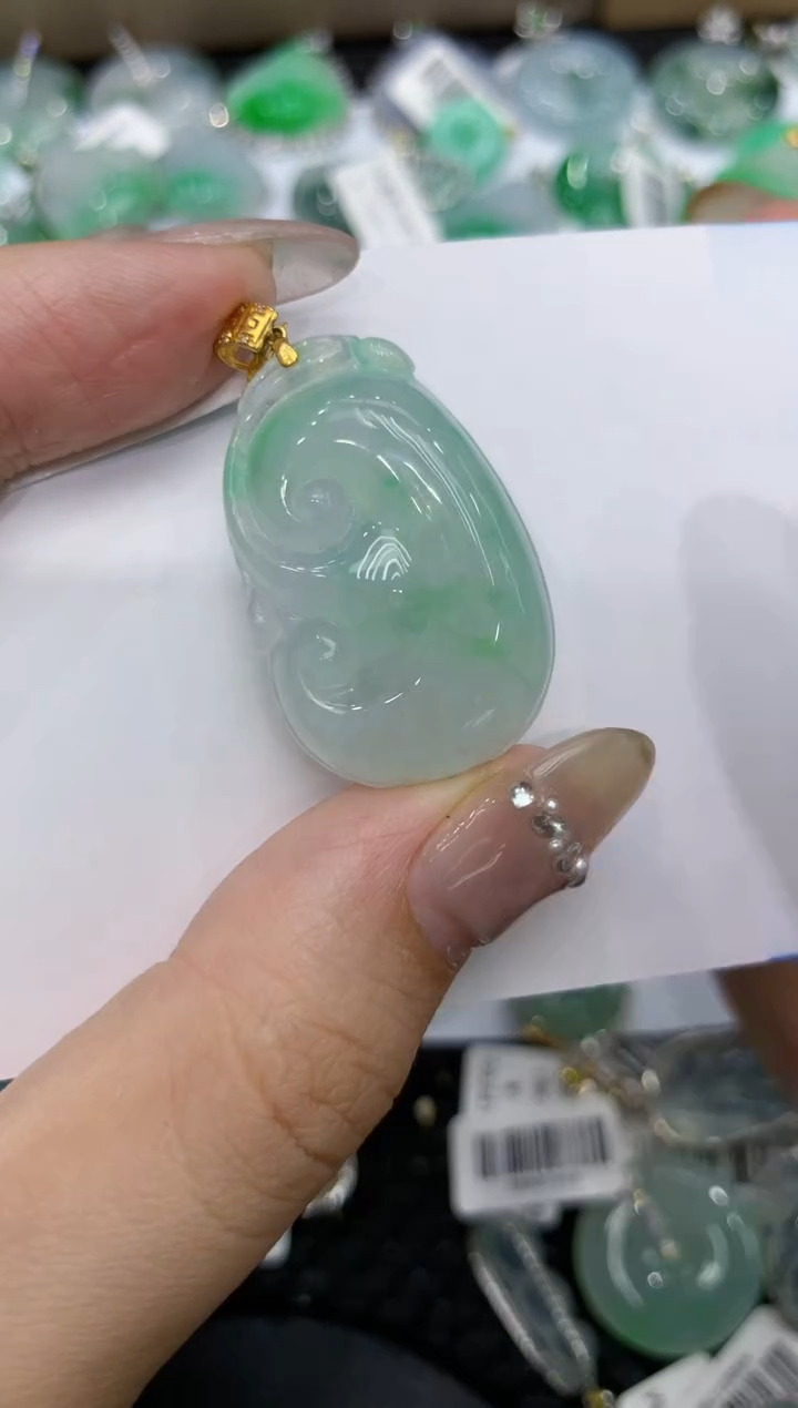 【闪购商品】翡翠颈饰18K金镶嵌222222222