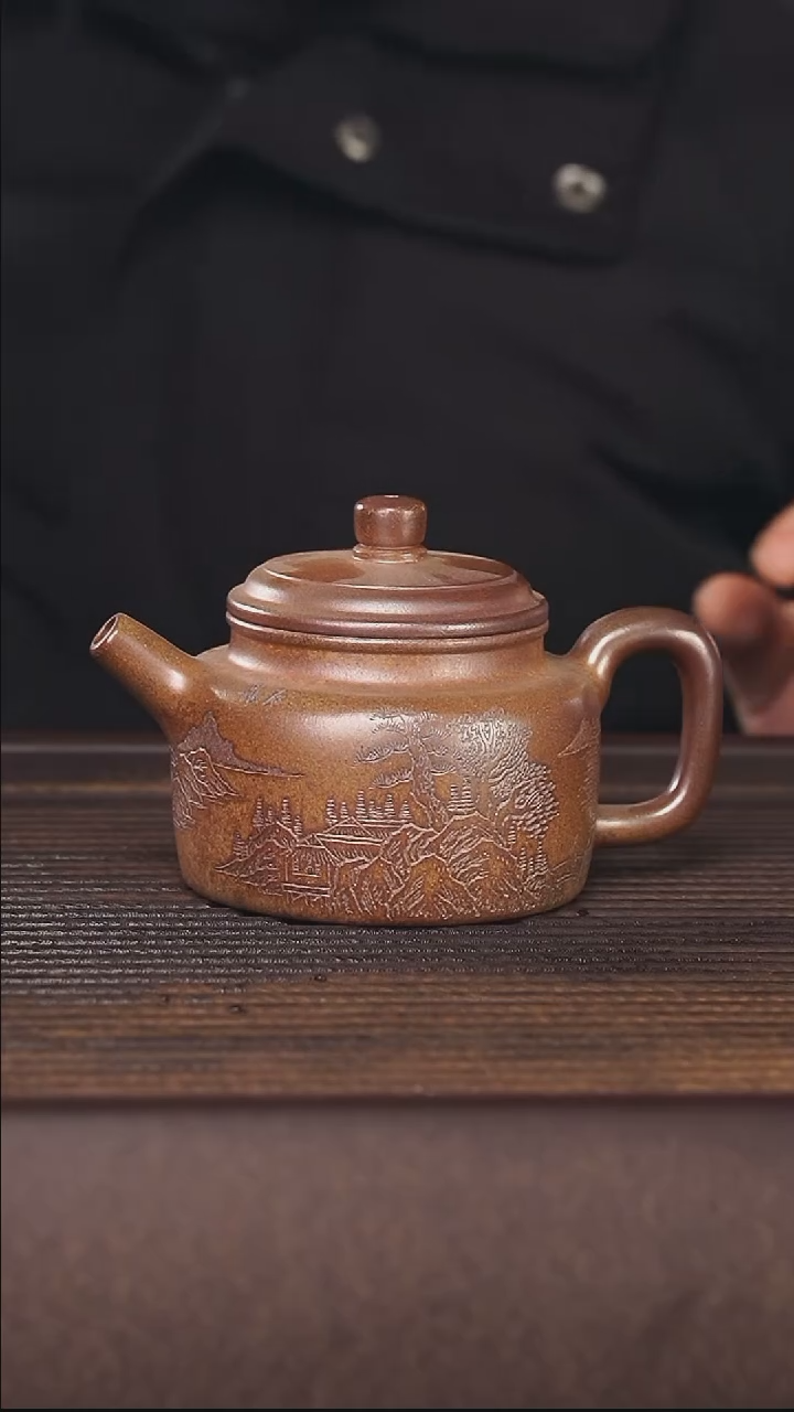 【闪购商品】紫砂茶壶260c'c顾氏手工紫砂