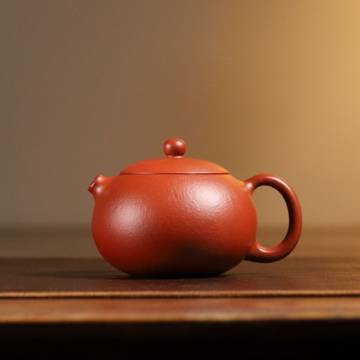 【龙山朱泥•河豚西施壶】宜兴原矿朱泥全手精工而制小容量纯手工