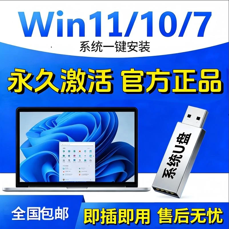 系统U盘一键装机纯净版重装电脑安装启动免驱动盘磁盘PE装机系统商品图