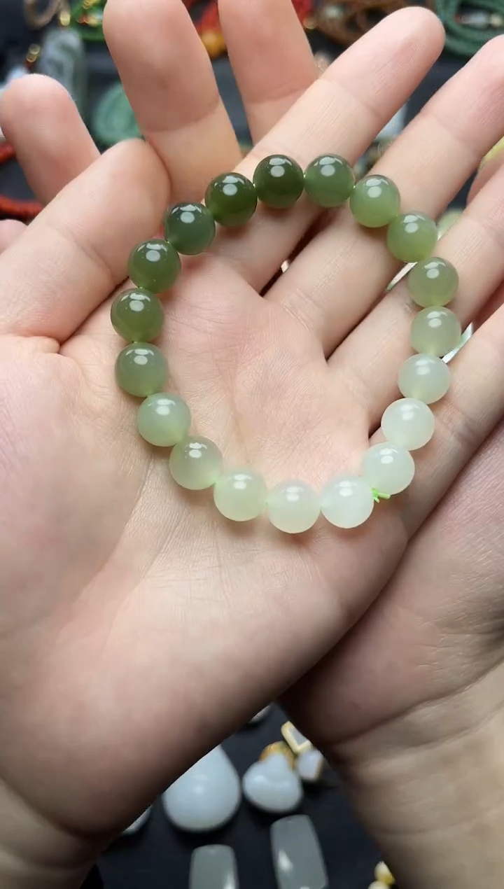未镶嵌手串和田玉渐变手串06