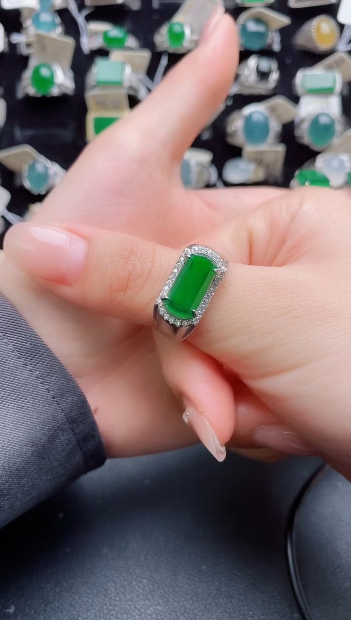 【闪购商品】翡翠戒指银S925镶嵌321321