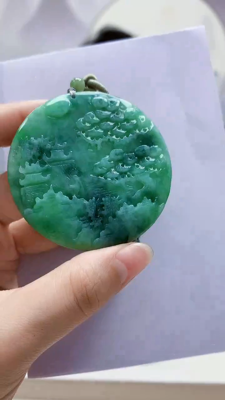 未镶嵌定制翡翠1502lr-毛货挂件62