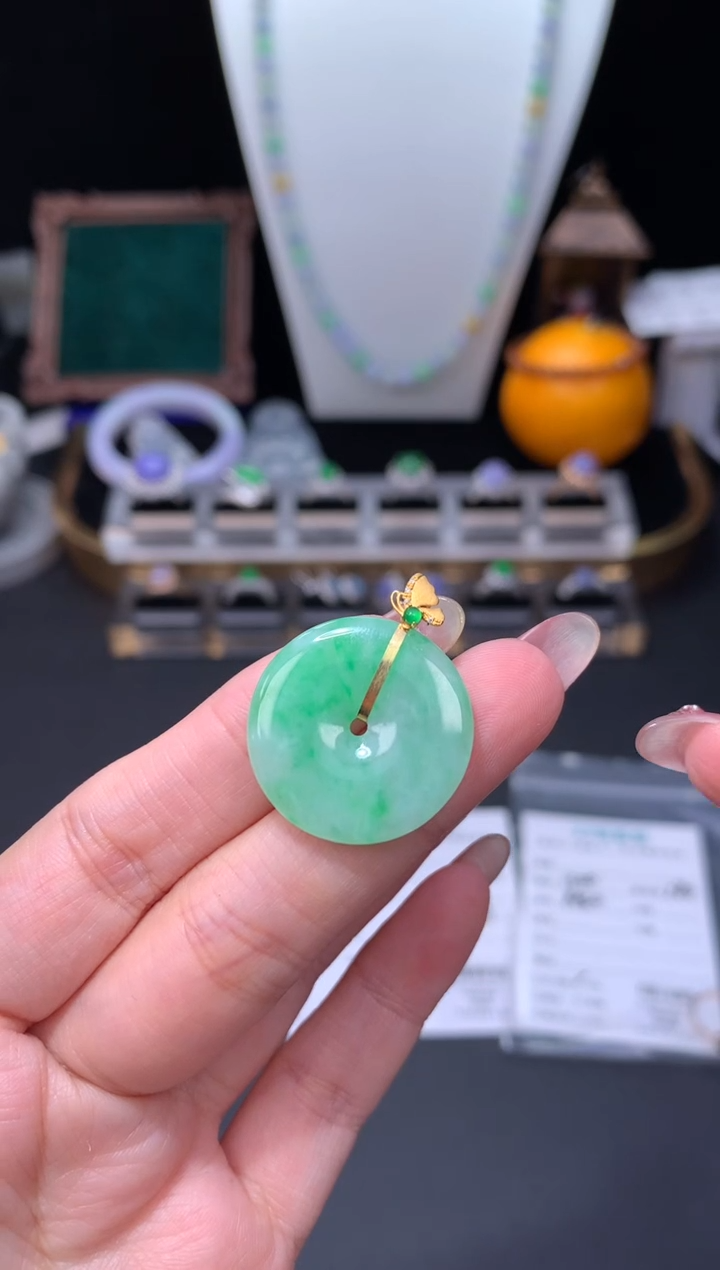 18K金镶嵌定制翡翠❤****️48小时鉴赏期 退货不扣服务费