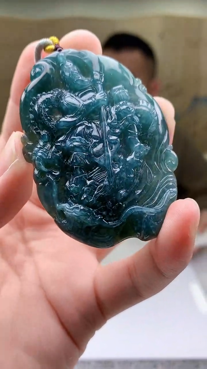 【闪购商品】定制翡翠未镶嵌4812bb-毛货挂件59