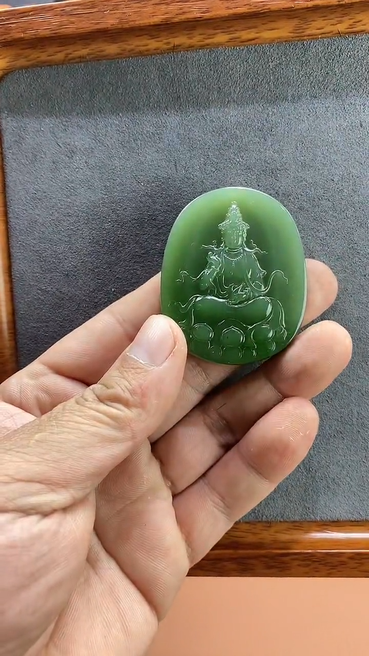 【闪购商品】和田玉（碧玉）吊坠(不含链)未镶嵌精品和田玉观音