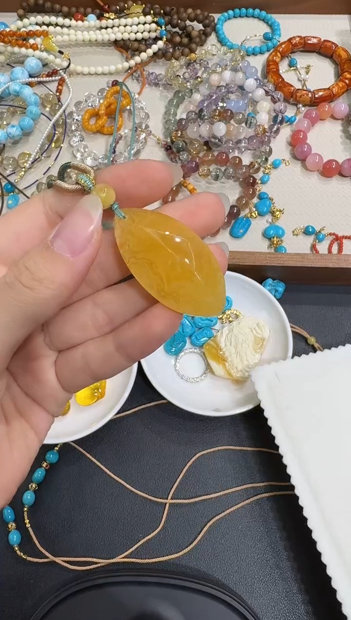 琥珀颈饰未镶嵌X1203-1195-173
