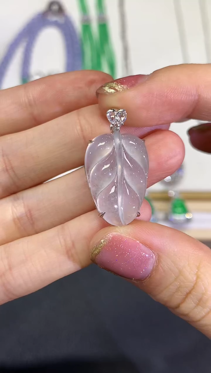 【闪购商品】翡翠颈饰18K金镶嵌团购35