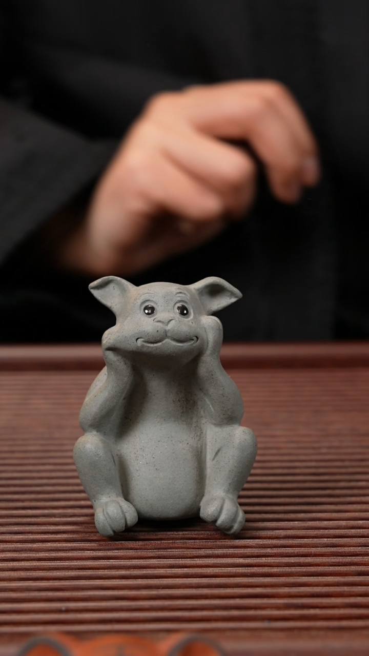 【闪购商品】紫砂茶宠沉思小猫