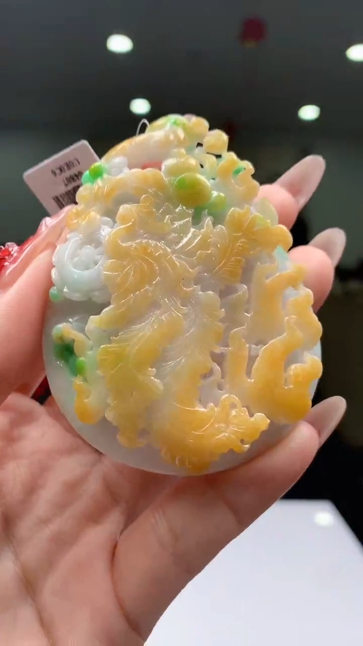 【闪购商品】定制翡翠未镶嵌1061ry-毛货挂件