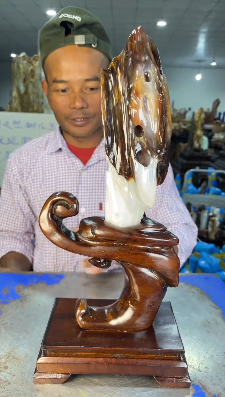 未镶嵌摆件硅化玉24