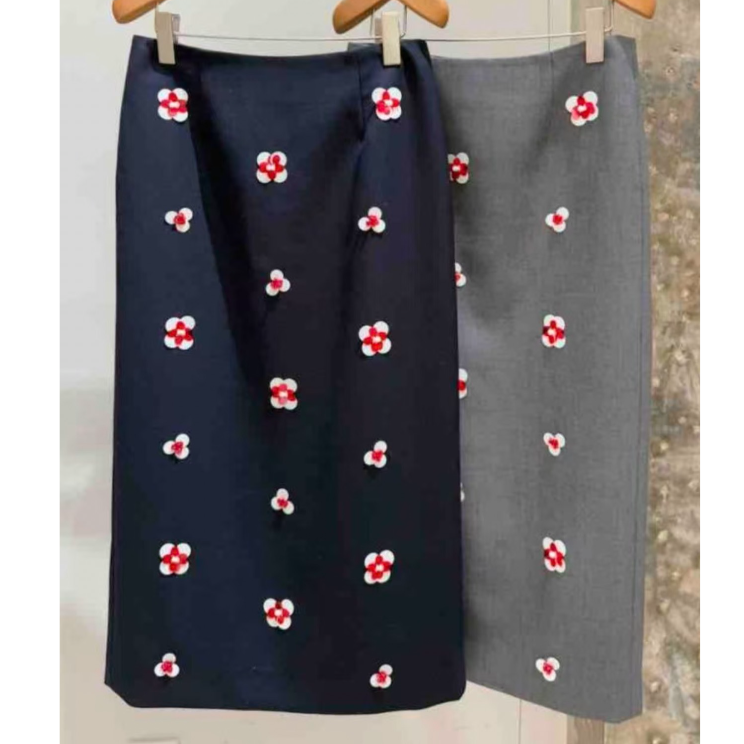 RY | 手工亮片H型半身裙