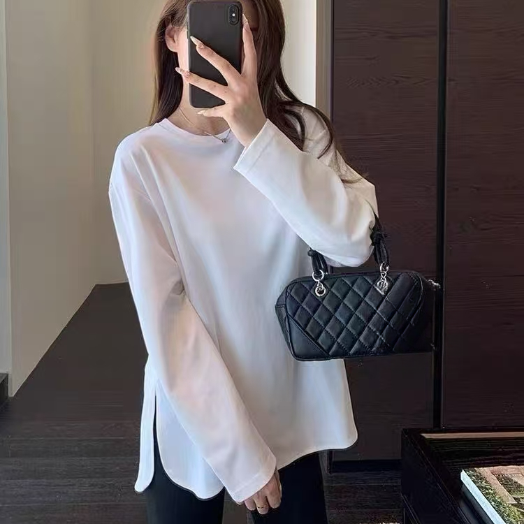 【锦衣服饰】YQ 0028韩系加绒加厚宝宝绒一体绒中长款大版T