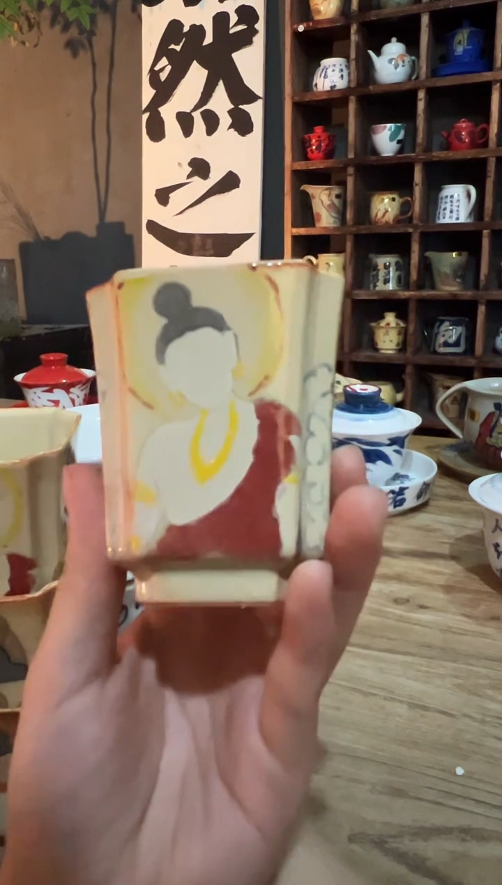 观云听雨原创手绘茶具