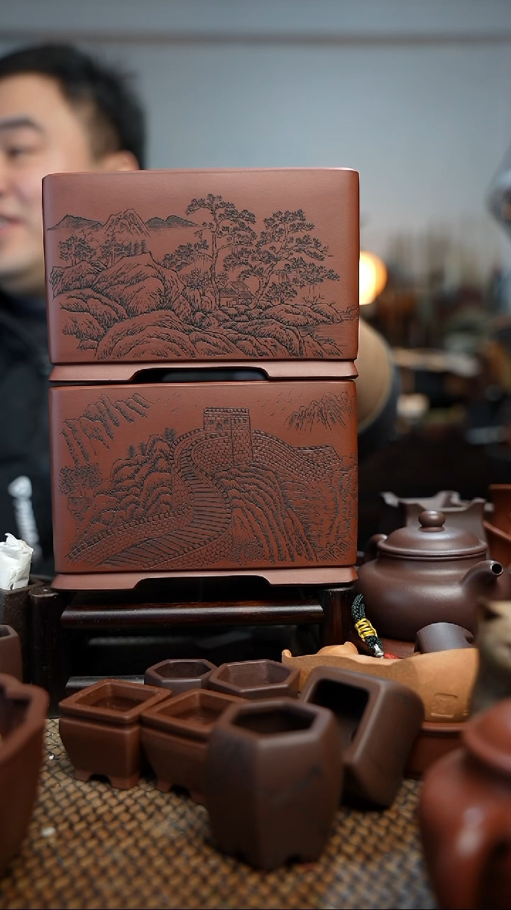 紫砂花盆馬****‖長木軒精品紫砂