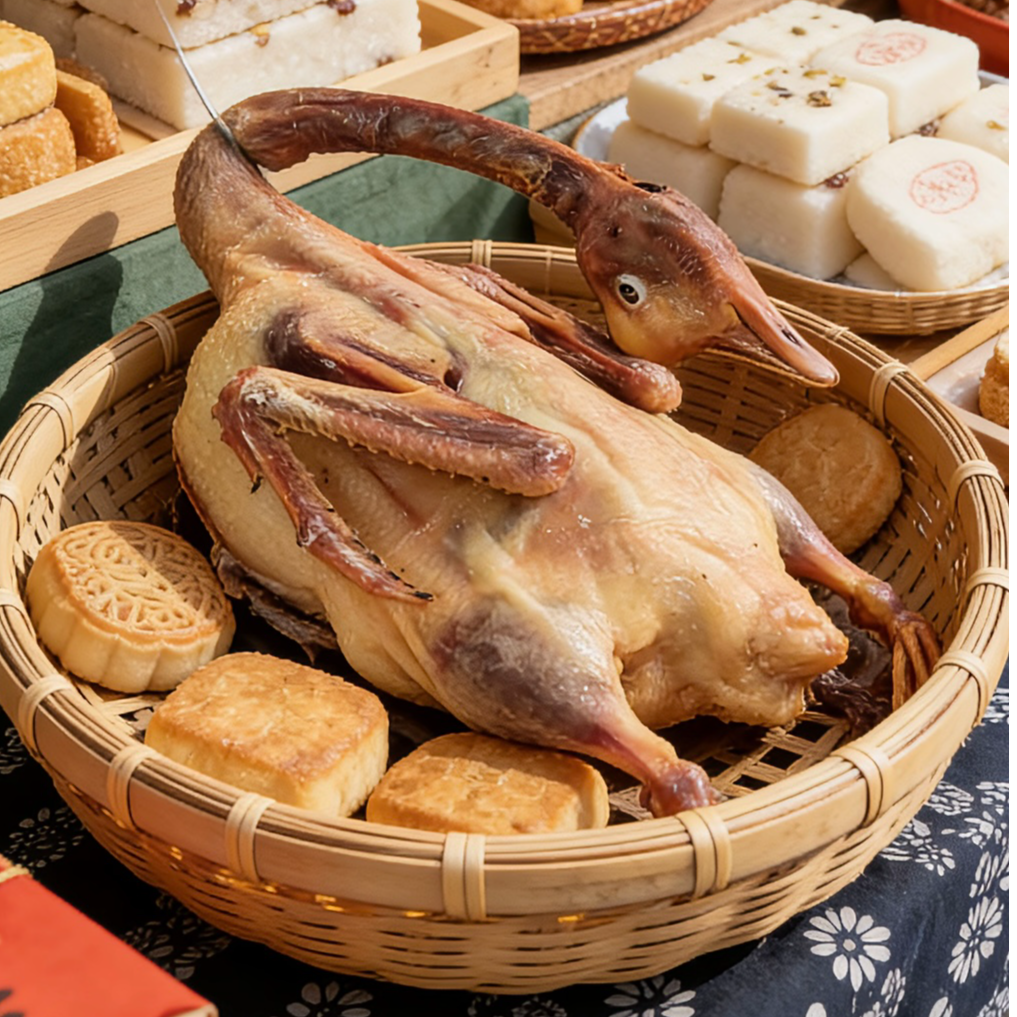 农家腌制活杀老鹅咸鹅腊味