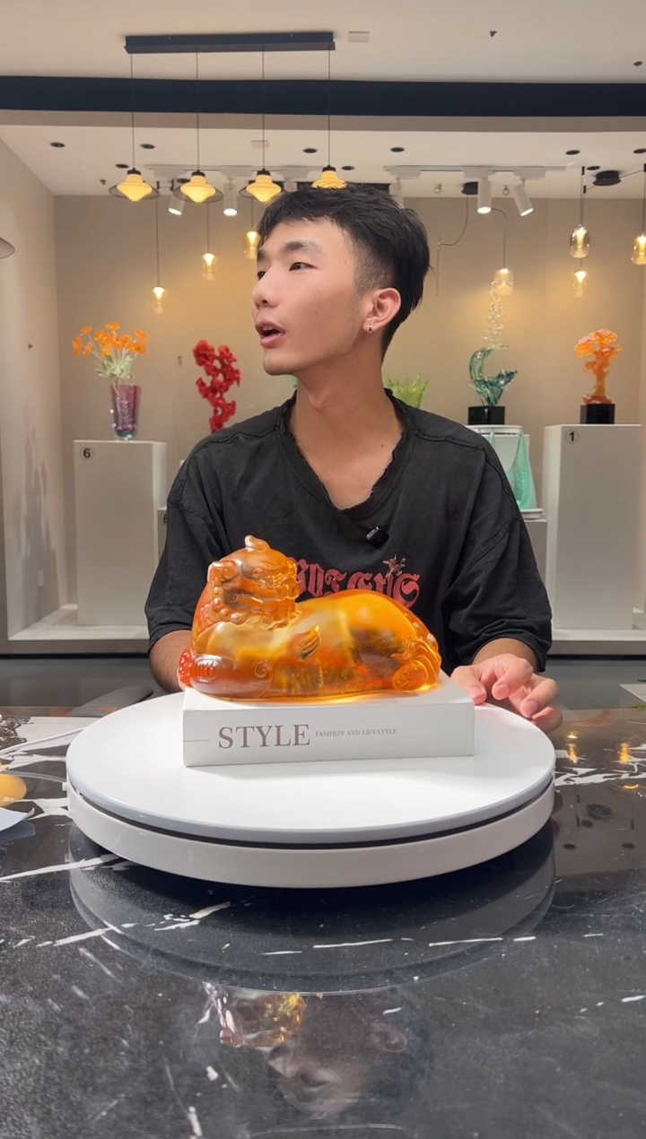 琉璃巴比特美学 金色扭头貔貅